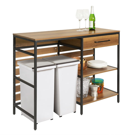 SoBuy FSB71-PF Kücheninsel Sideboard – Vintage, 120cm. Rechteckig, vintagefarben, bietet Stauraum und Arbeitsfläche zur Küchennutzung.