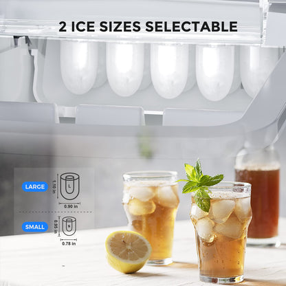 IceMaster Eiswürfelmaschine – Klare Eiswürfel, Selbstreinigend, Silber