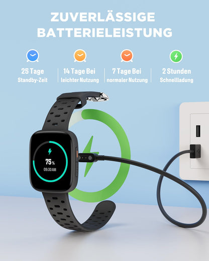 BIGGERFIVE BRAVE 3 Kinder Smartwatch 1,8" AMOLED wasserdicht Schwarz