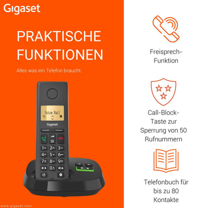 Gigaset Pure 220A Duo, schnurloses DECT-Telefon mit Anrufbeantworter