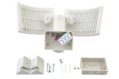 HUBER LED Strahler Bewegungsmelder 2x20W 360° - weiss