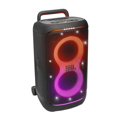 JBL PartyBox 520 Bluetooth Partylautsprecher mit Lichtshow, Schwarz, tragbar mit Griff und Rädern