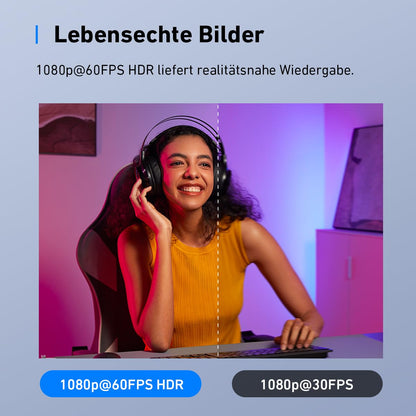 AnkerWork C310 4K Webcam mit KI-Autofokus und Geräuschunterdrückung
