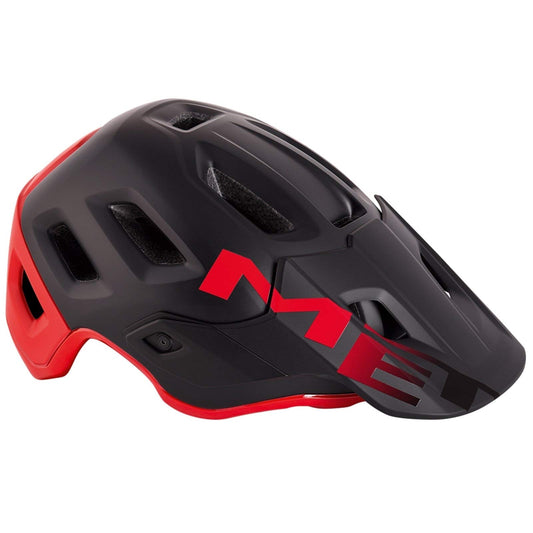 MET m3hm112l0rn1 unisex Fahrradhelm – L, Schwarz-Rot
