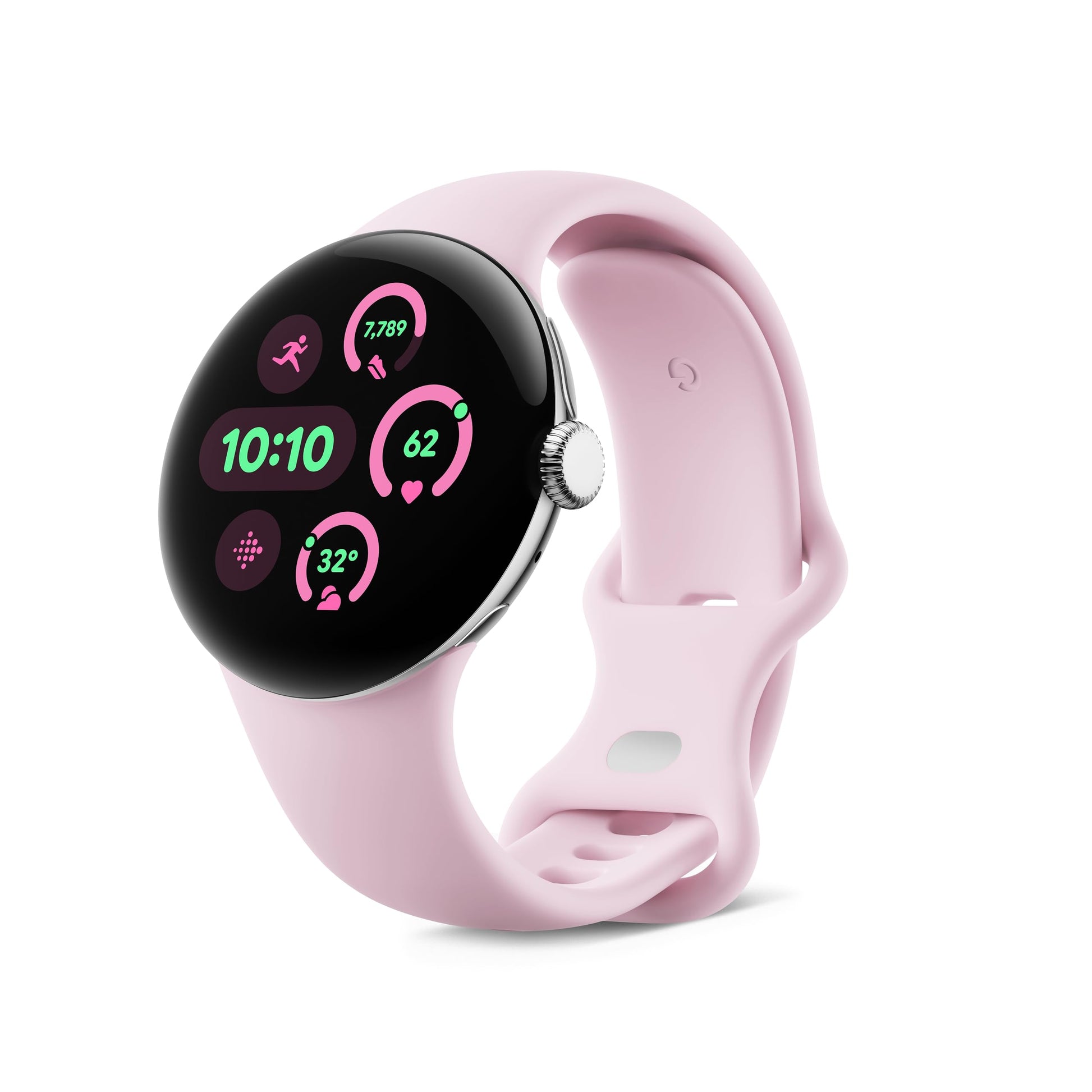 Google Pixel Watch 3 Android Smartwatch - 41mm LTE Silber poliert zur mobilen Kommunikation und zum Fitness-Tracking.