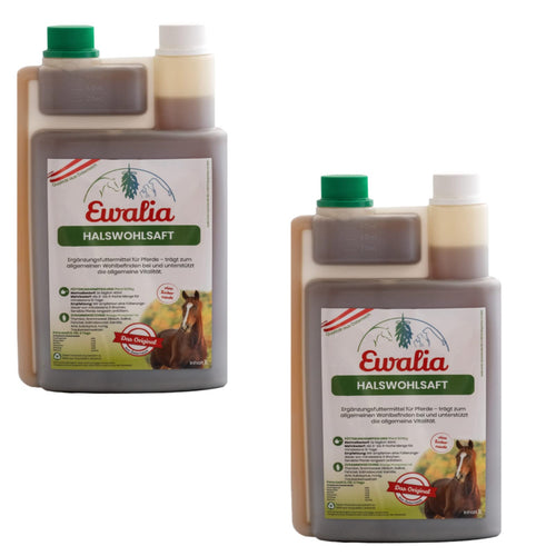 EWALIA Halswohlsaft Ergänzungsfuttermittel für Pferde, 2 x 1 l