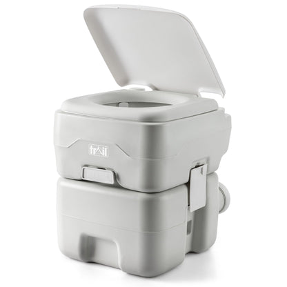 Trail Transportable Campingtoilette mit Spülung, 10-L-Fäkalientank, mobile Chemietoilette mit Tragegriffen