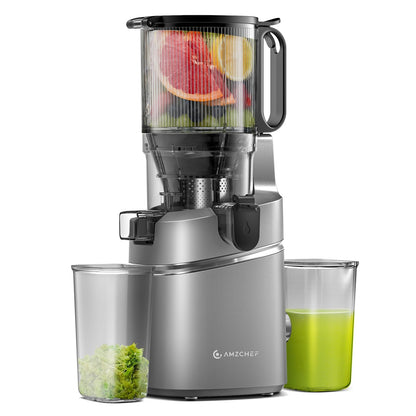 AMZCHEF Entsafter Slow Juicer XXL Öffnung - Grau