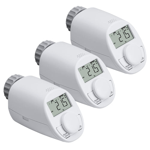eqiva Model N Elektronik-Heizkörperthermostat - 3er-Set