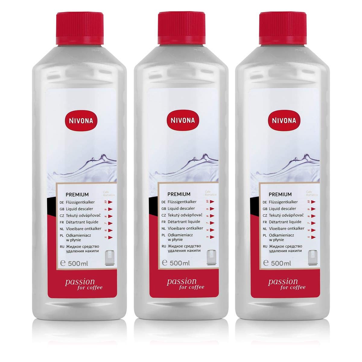 Nivona NIRK 703 Entkalker für Kaffeevollautomaten, 3er Pack – drei Flaschen Flüssigentkalker à 500 ml