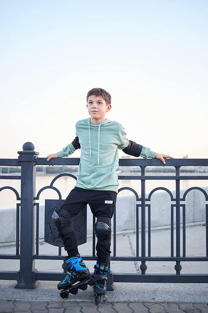 2PM SPORTS Inliner Kinder verstellbar, Inline Skates Blau Grösse M