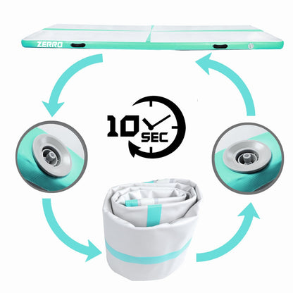 CCLIFE Airtrack Turnmatte 3m x 10cm Grün mit Pumpe