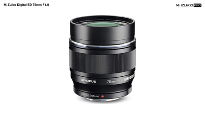 OLYMPUS M.ZUIKO ED 75mm f/1.8 Fotoobjektiv - Schwarz