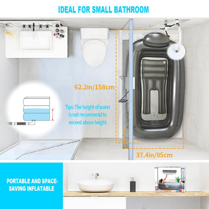 Nevife Aufblasbare Badewanne XL – Faltbar für Erwachsene