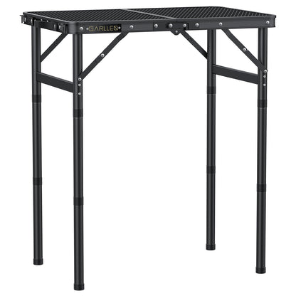 GARLLEN Grilltisch klappbar – Campingtisch höhenverstellbar 58x40 cm