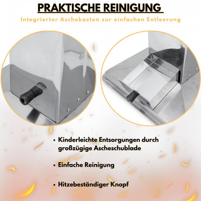 ACTIVA Holzkohlegrill Erfurt mit höhenverstellbarem Grillrost