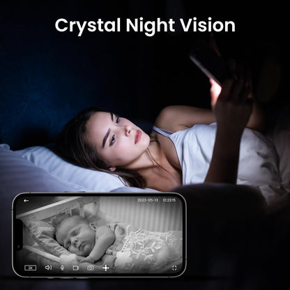 Cinnado D1 WLAN Babyphone Kamera 2K 360° Baby/Haustier - Set 2