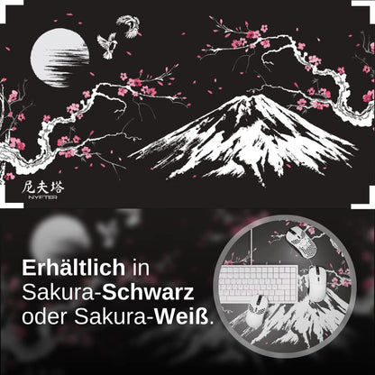 Nyfter Gaming Mauspad Sakura Schwarz - 3XL 1200x600mm