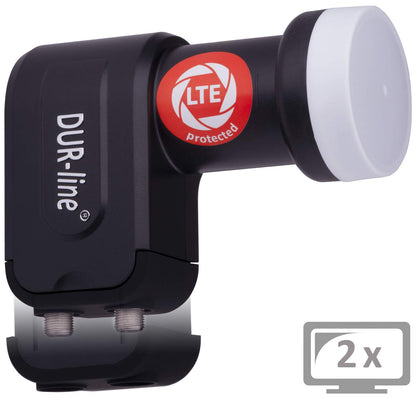 DUR-line Select Satelliten-Komplettanlage 75/80cm Anthrazit Twin