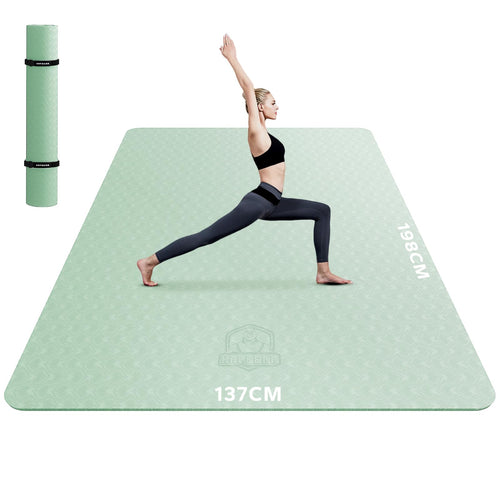 HAPBEAR Yogamatte Rutschfest – XXL Extra Breit 198x137cm 6mm