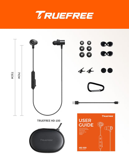 truefree HD-100 Bluetooth In-Ear Kopfhörer mit Nackenbügel, IP67
