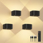 FULEN LED Wandleuchte Innen mit Bewegungssensor, Akku, 4er Set – Up-and-Down Licht