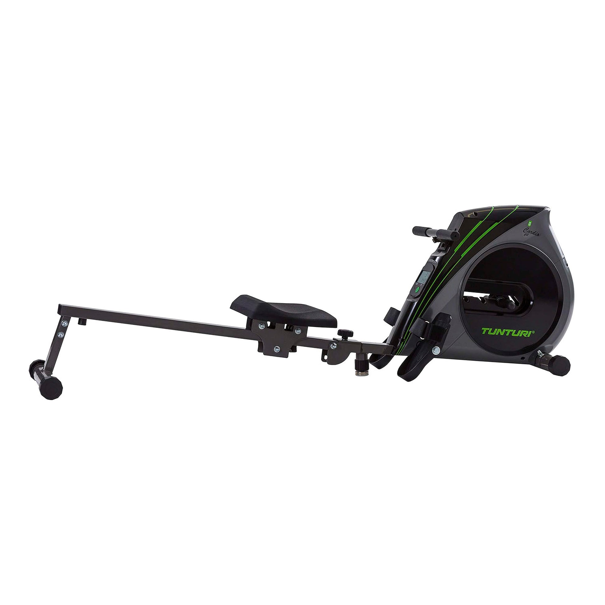 Tunturi Cardio Fit R20 Rudergerät – Platzsparend & Klappbar. Schwarzes Gerät zum Ganzkörper-Cardiotraining; faltbar zur Lagerung.