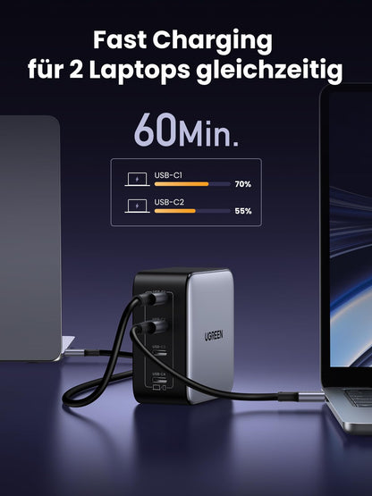 UGREEN Nexode 100W USB-C GaN Ladegerät mit 4 USB-C Ports