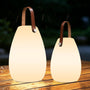 MALUX LED Tischlampe Outdoor 2er Pack, dimmbar mit Fernbedienung – kabellose Laterne aus Kunststoff mit Tragegriff