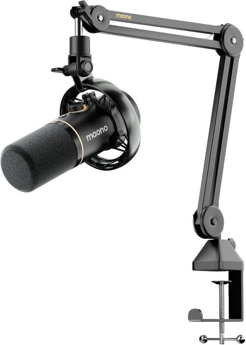 MAONO PD200W Hybrid Wireless Podcast Mikrofon mit Arm, USB und XLR