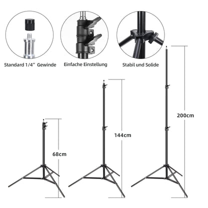 FGen Softbox Set LED 2x 50x70cm - 85W 2700-6400K