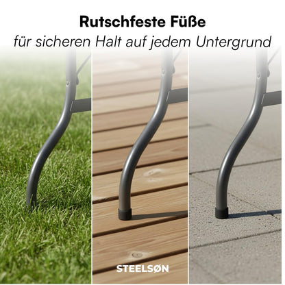 STEELSØN Zennar Klapptisch 180 x 74 cm weiss für 8 Personen