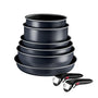 Tefal Ingenio Enjoy Topf- & Pfannenset Induktion – 8-tlg. L7239343, schwarz, rund. Zum Kochen & Braten auf Induktion.