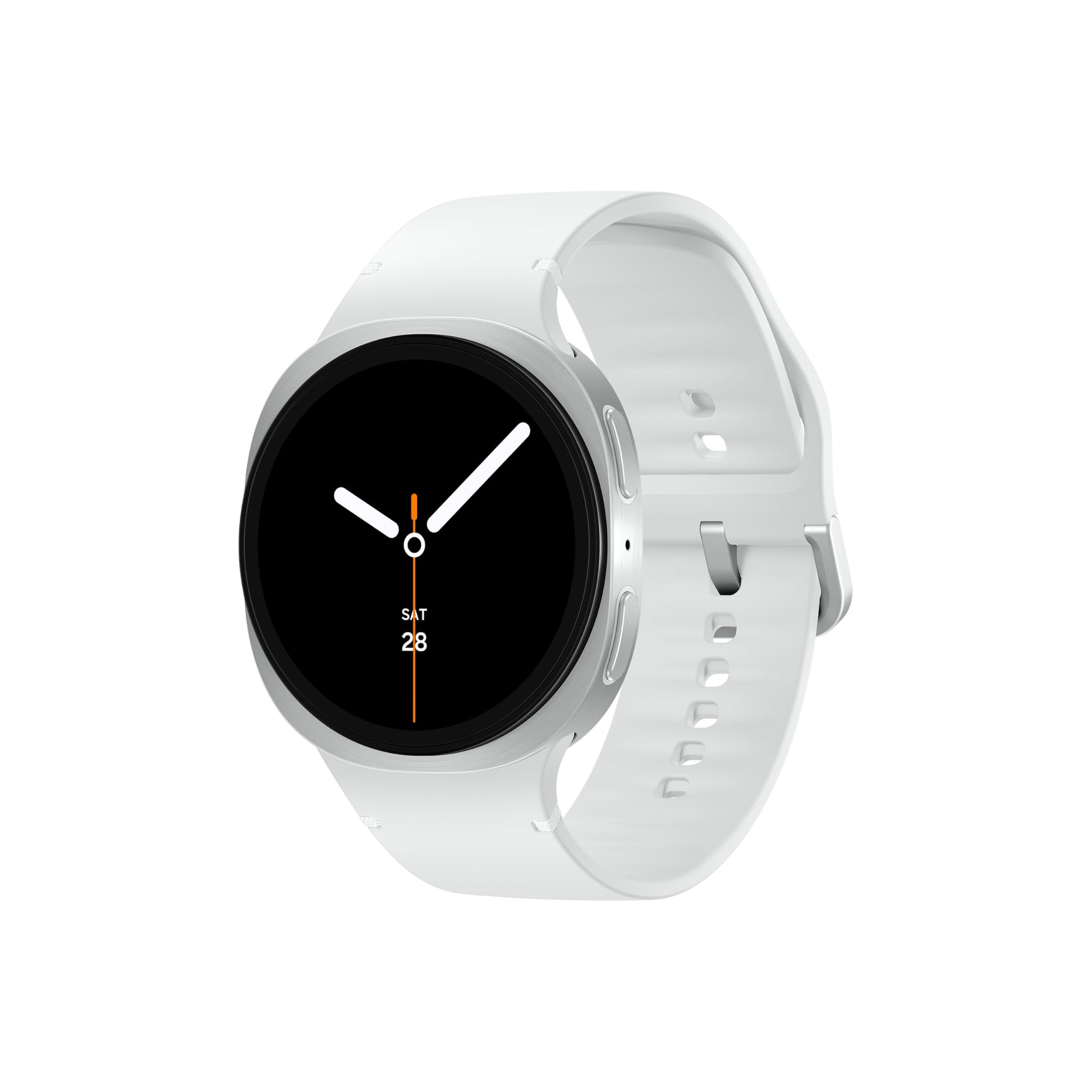 Samsung Galaxy Watch8 Smartwatch 44mm Bluetooth Silber mit rundem Gehäuse und schwenkbarem Rahmen