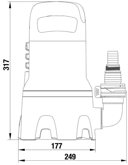 Gardena 9.000 Schmutzwasser-Tauchpumpe mit Druckfunktion