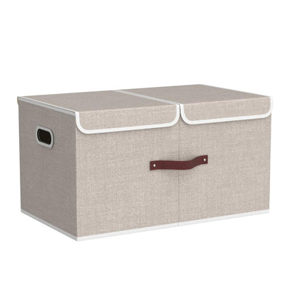 TYEERS Aufbewahrungsbox mit Deckel, faltbar, 55x33x30 cm, 2er-Set
