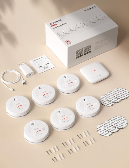 X-Sense SD11-MR61 Smart-Rauchmelder WLAN - 6er Set mit Magnet