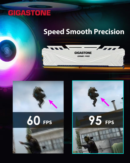 GIGASTONE Game PRO DDR4 RAM 32GB Kit 3200MHz - Weiss