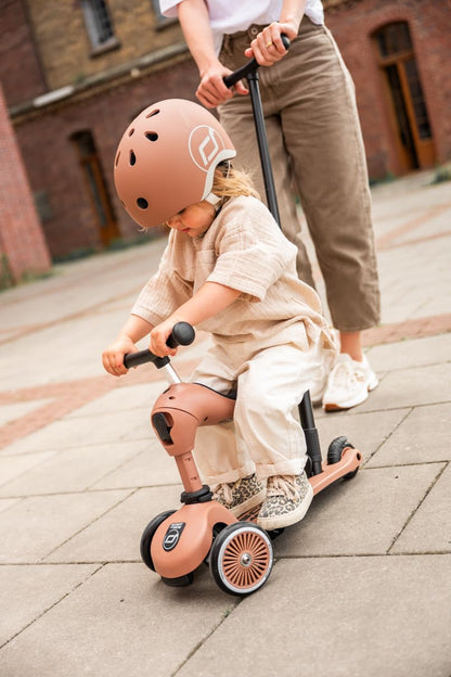 Scoot & Ride Highwaykick 1 Push and Go 2in1 Kinderroller Mocha