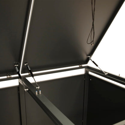 DEGAMO MÜNCHEN Mülltonnenbox 2x 120L Stahl Anthrazit