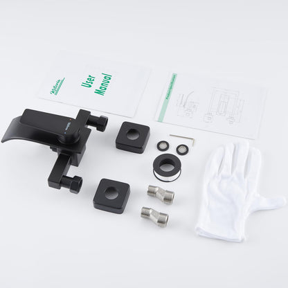 Kelleria Wasserfall Design Badewannenarmatur - Schwarz