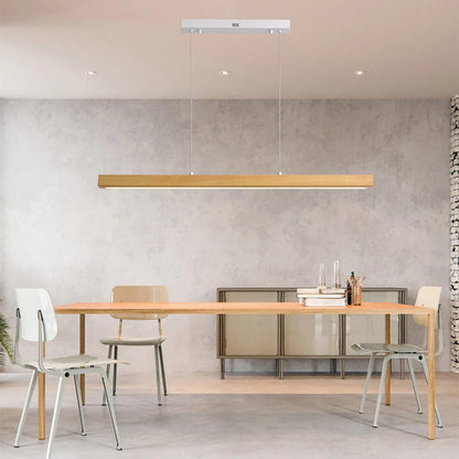 Pinrutar Holz LED Pendelleuchte - dimmbar Esstisch L100CM 36W