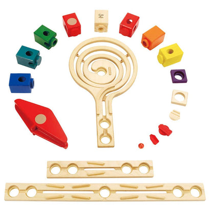 Hape Quadrilla Vertigo Holz Kugelbahn Konstruktionsspielzeug