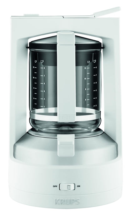 KRUPS KM468210 Kaffee-Druckbrühautomat - Edelstahl, Weiss