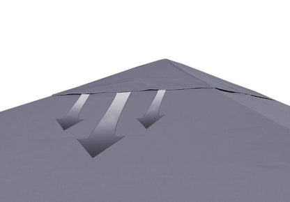 QUICK STAR Ersatzdach für Rank Pavillon 3x3 m Anthrazit RAL 7012