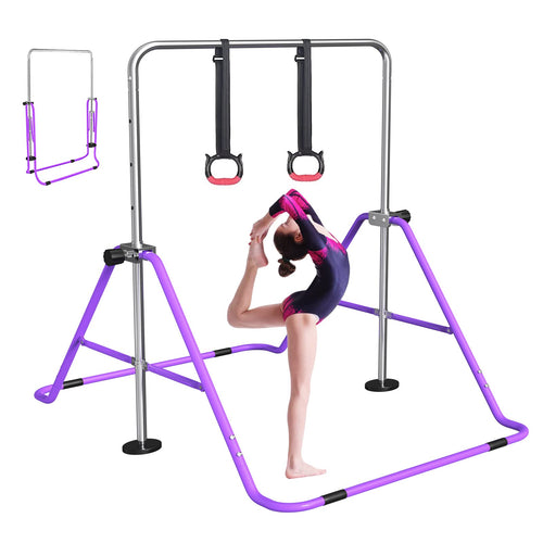 FBSPORT Gymnastikstange für Kinder, höhenverstellbar und faltbar