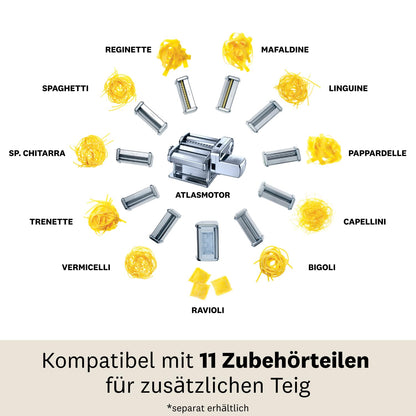 Marcato Atlas 150 Elektrische Nudelmaschine - Motor, Edelstahl