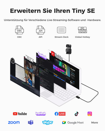 OBSBOT Tiny SE Streaming Kamera - 1080P AI Tracking PTZ