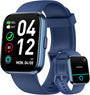 Aeac Smartwatch mit Telefonfunktion, 1,85 Zoll HD-Display, IP68 in Schwarz