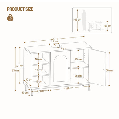 Hzuaneri Waschbeckenunterschrank Badezimmer Weiss BC09803G